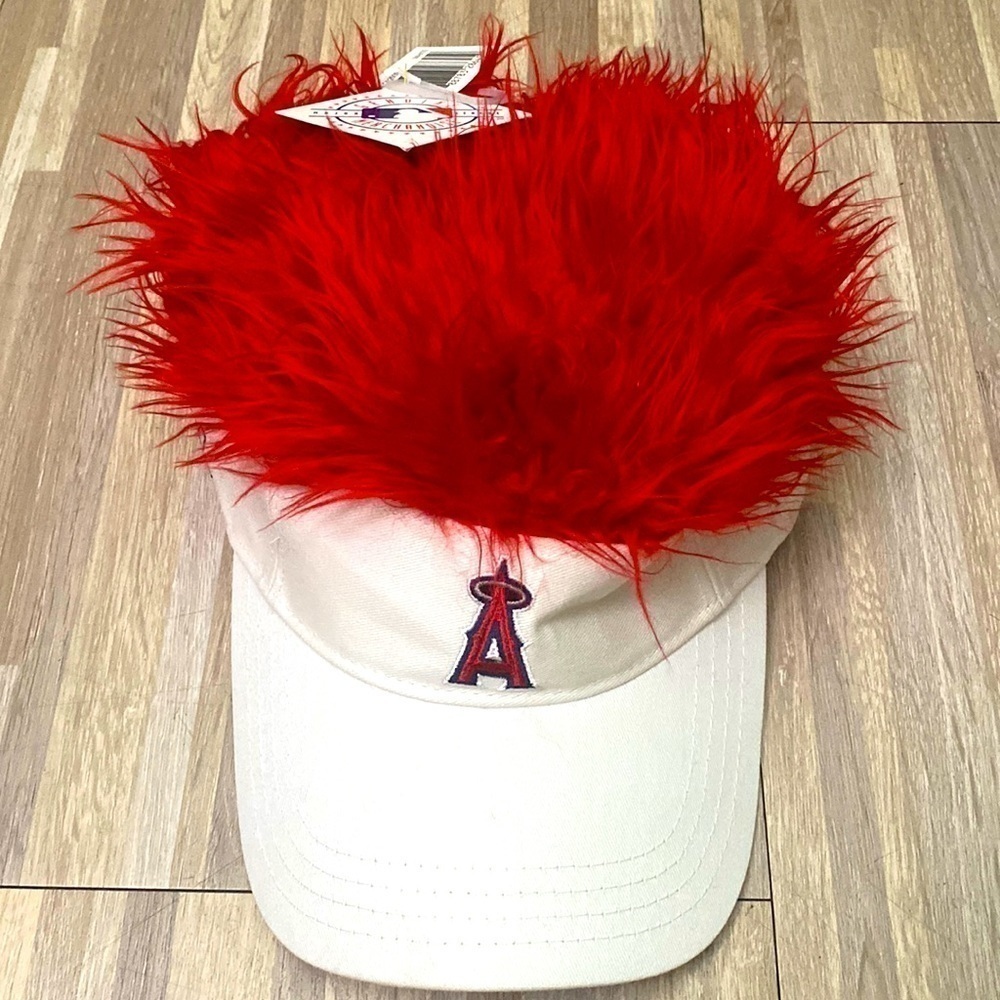 Angels baseball MLB flair hair visor hat rally cap baseball game gear fan gear